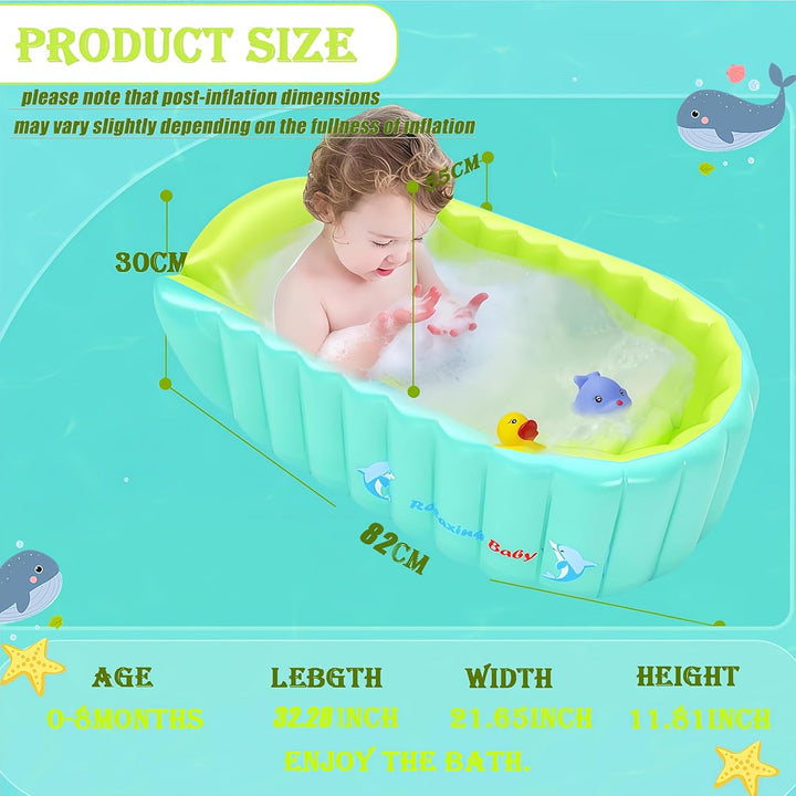 YAAVAAW Aufblasbare Baby Badewanne,Tragbare aufblasbare Badewanne,Anti-Rutsch Pool faltbar Reise-Bad