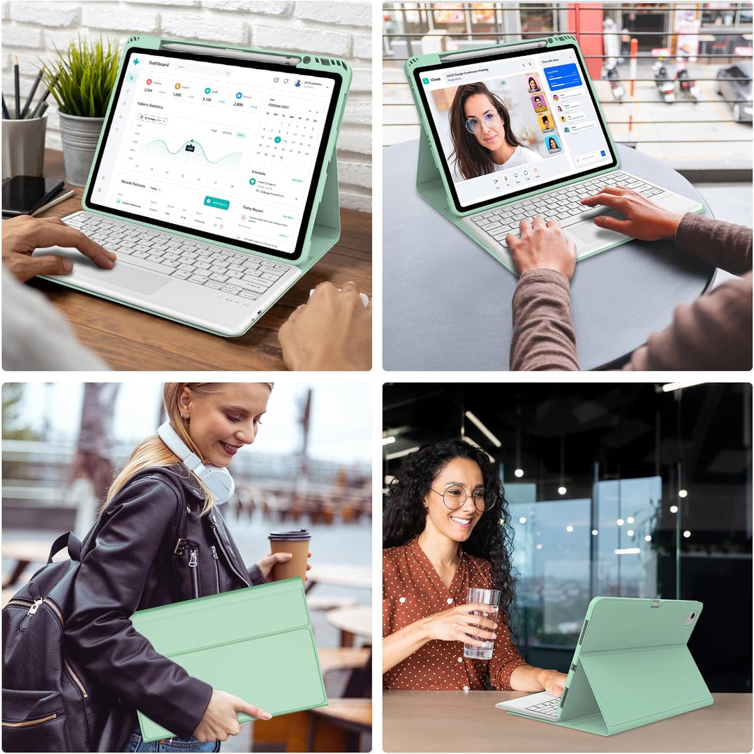 IVEOPPE Tastatur für iPad Air 13 2024 (M2), Hülle mit Tastatur für iPad Air 13" Con Touchpad, Magnet