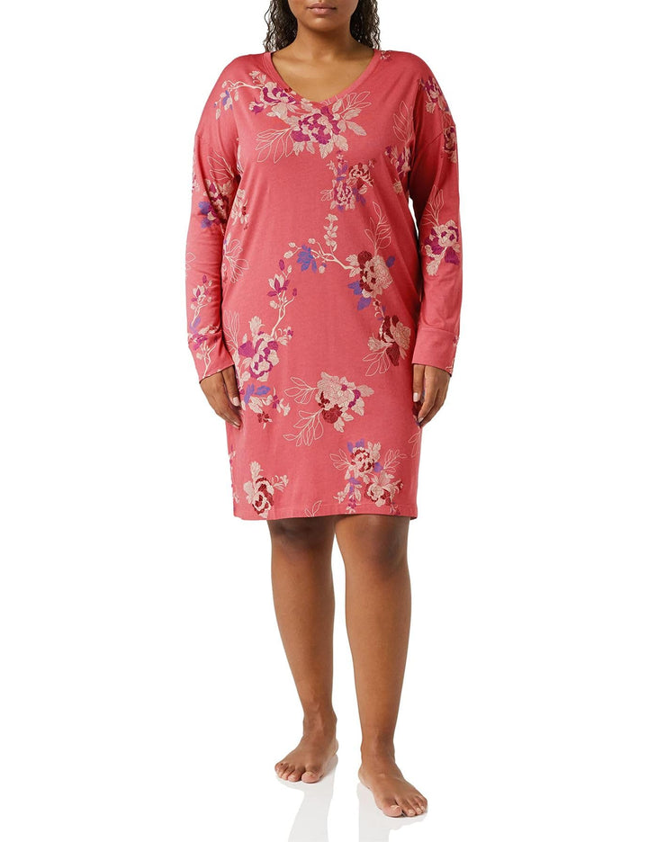 Triumph Damen Nightdresses NDK LSL 10 Co/Md Nachthemd 36 Pink - Dark Combination, 36 Pink - Dark Com