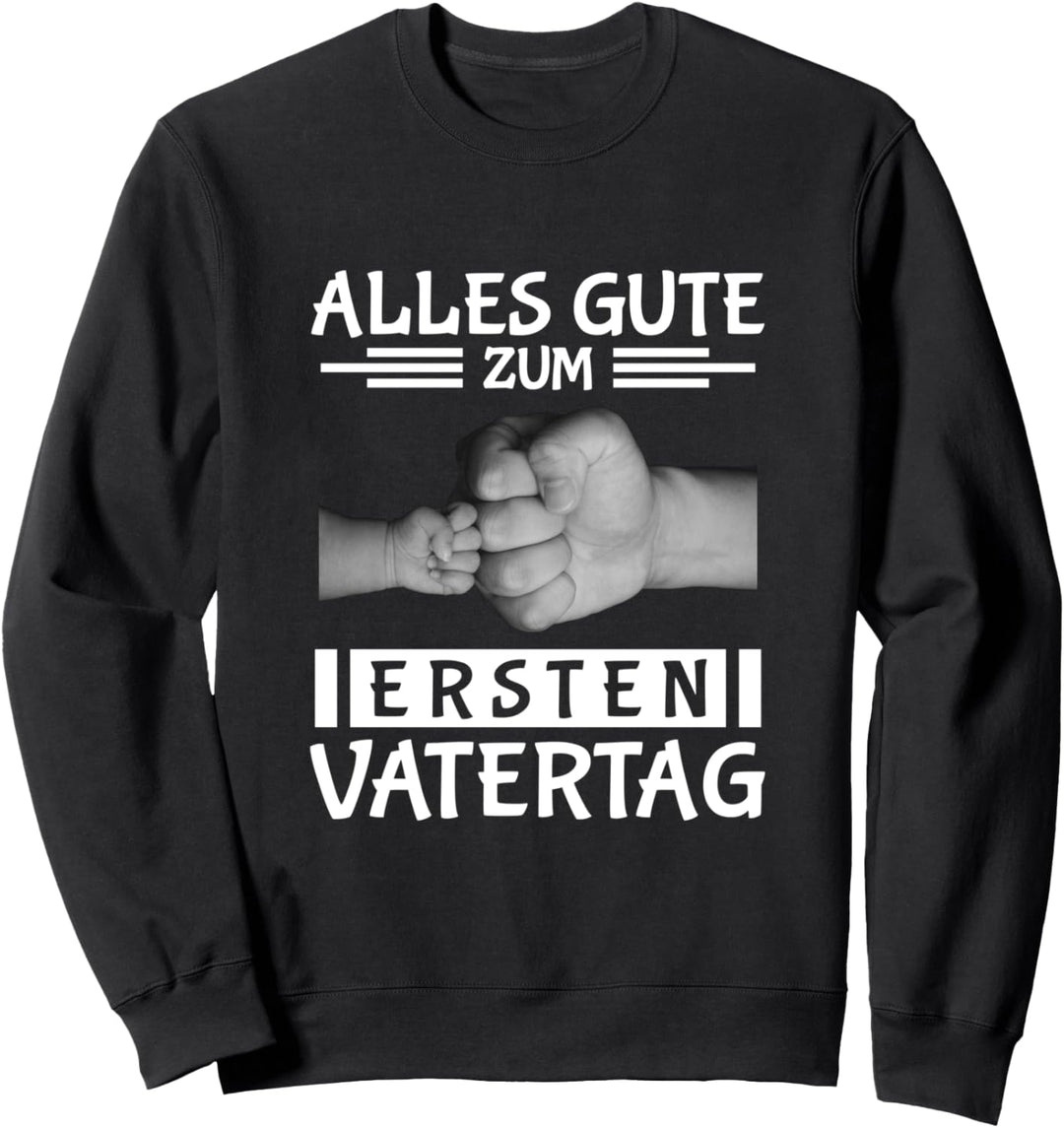 Alles Gute zur Ersten Vatertag Vater Papa Hände Partnerlook Sweatshirt