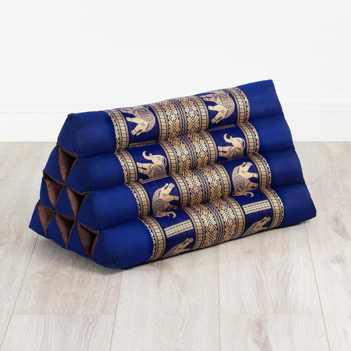 livasia Rückenstützkissen Thaiseide, Dreieckskissen für Garten und Balkon, Keilkissen mit Kapok, han