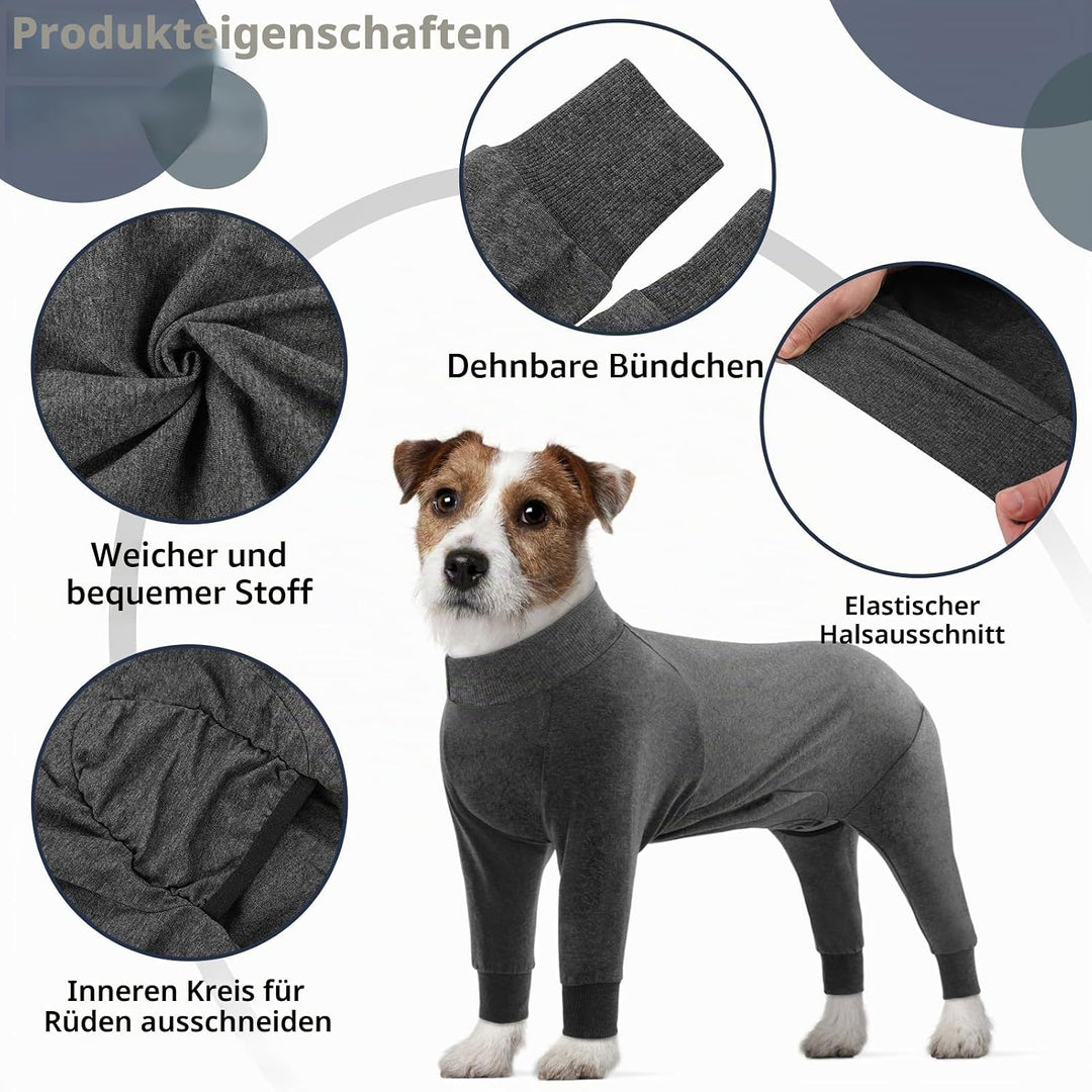 CITÉTOILE Einteiler Erholungsanzug für Hunde, Haustier Langarm Genesungsanzug nach Operationen, Hund