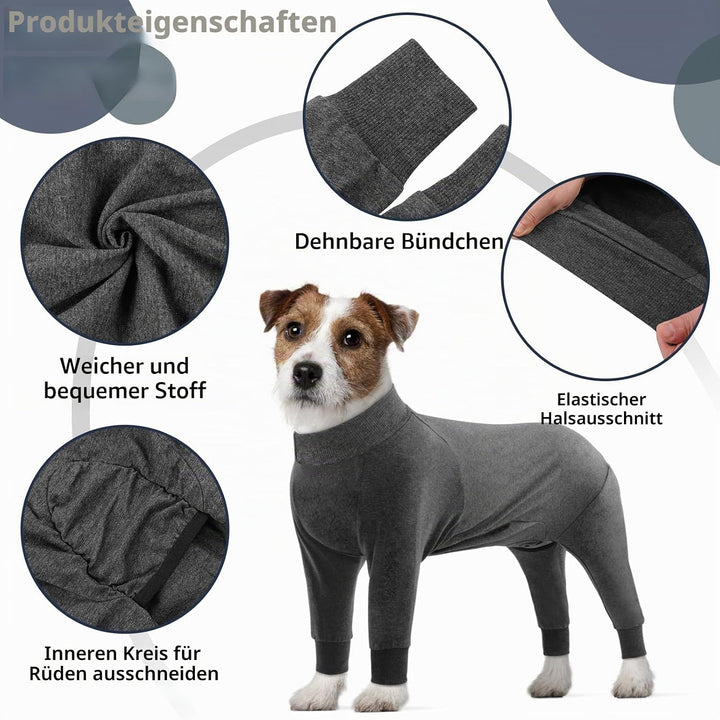 CITÉTOILE Einteiler Erholungsanzug für Hunde, Haustier Langarm Genesungsanzug nach Operationen, Hund