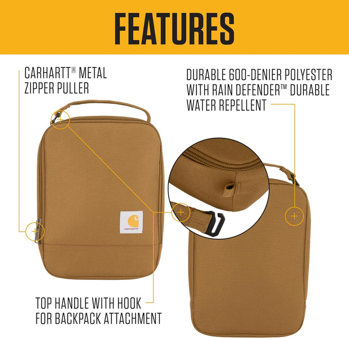 Carhartt Isolierter Lunch-Kühler für Damen und Herren, vollständig isoliert, für Arbeit, Outdoor, Al