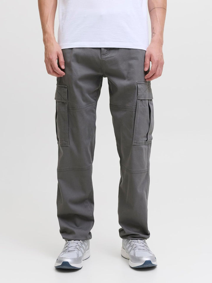JACK &amp; JONES Male Cargo-Hose Relaxed Fit Cargo-Hose 30W / 32L Castlerock, 30W / 32L Castlerock