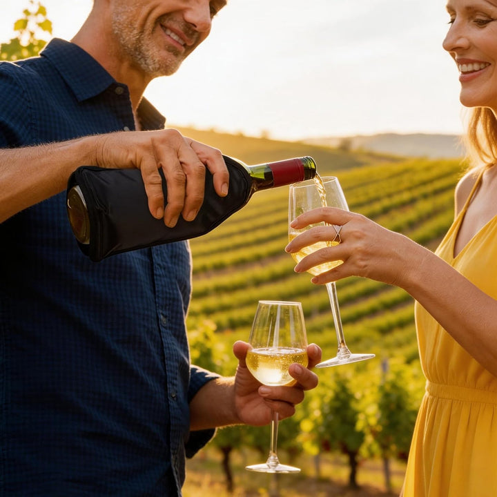 2 Stück Kühlmanschette Wein, Weinkühler Manschette, Kühlmanschette Sektflasche Wiederverwendbarer Fl
