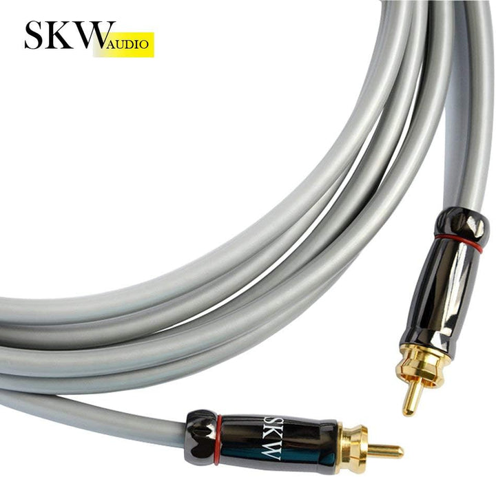 SKW Subwoofer Kabel, Cinch Kabel von Stecker zu Stecker Digitales Koaxial Audio Kabel - PVC - S/PDIF
