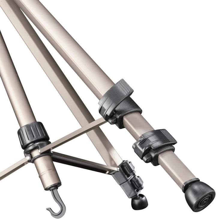 Mantona Basic Travel Pro III Fotostativ – grosses, leichtes Aluminium Dreibein Videostativ mit Schne