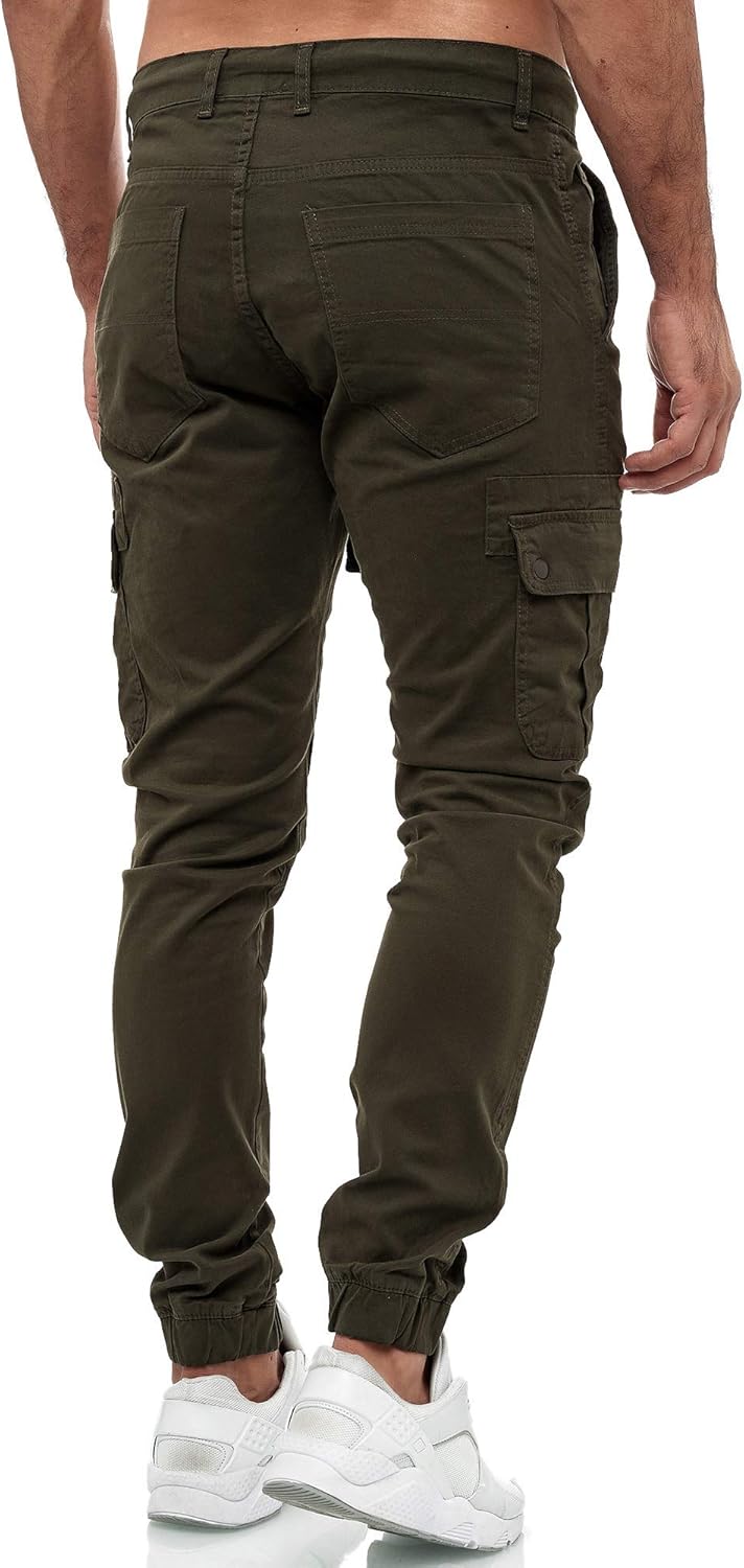 Tazzio Cargohose Herren Cargo Hose Jogger Chino Regular Fit Jeans 18525 29 Khaki, 29 Khaki