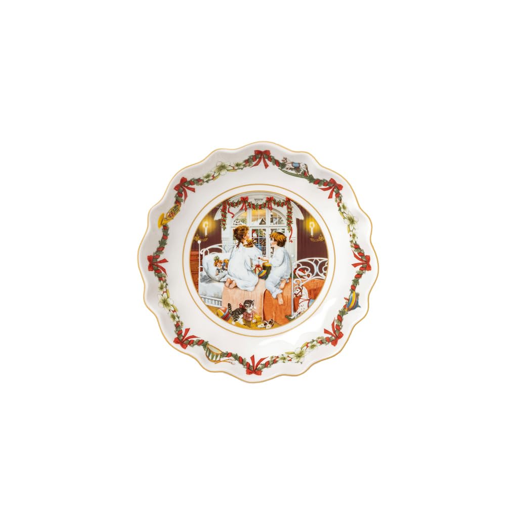 Villeroy & Boch - Annual Christmas Edition Jahresschale klein 2022 16 x 16cm, Premium Porzellan, Sam