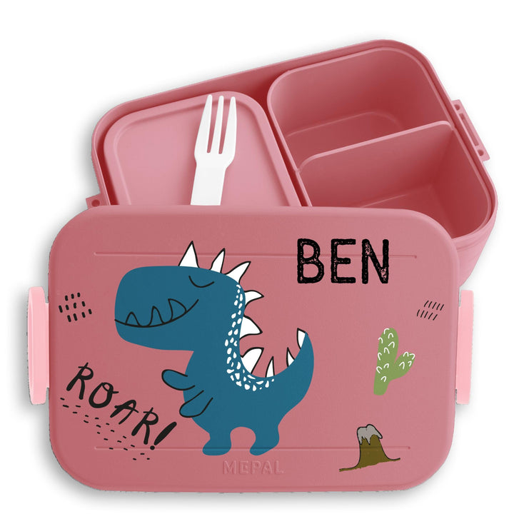 Bento Box Midi für Mepal Bentobox - Kinder Dino Brotbox Dinosaurier Lunchbox Dinosaurus Vesperdose D