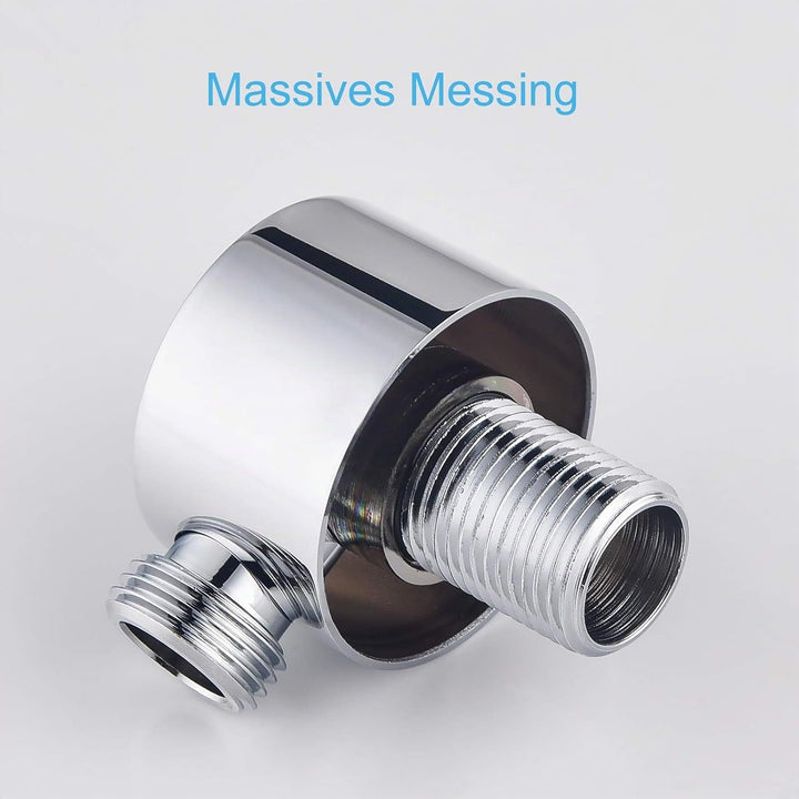 Rund Schlauchanschluss Wandanschlussbogen Chrom, Keymark Messing Universal Brauseanschlussbogen 1/2