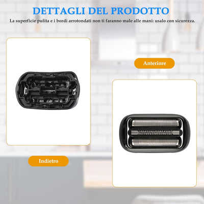 Rasierkopf Series 5 und Series 6 Elektrorasierer, kompatibel mit Braun S5/6 53B, Ersatzkopf Ersatzte