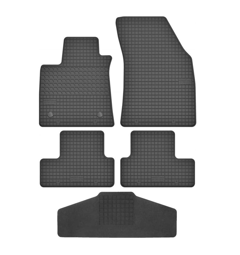 Fussmatten Vorne, Hinten + Tunnel Matte 5er Set für Renault Megane 4 IV ab 2016 Gummi Gumimatten Vor