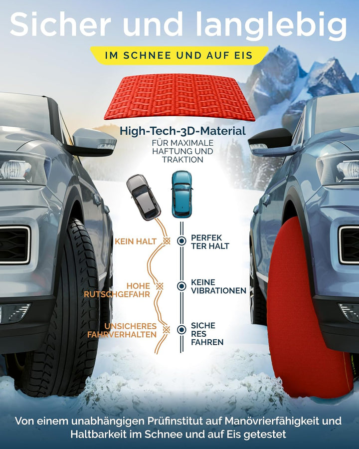 Textilschneekette EN 16662-1 Homologiert - ZWEI Textil Schneeketten Snow Sock Grösse S für R13 - R17