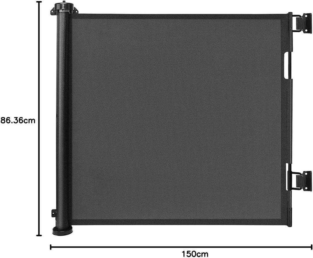 Treppenschutzgitter Türschutzgitter Ausziehbar 0-150 cm,Einziehbares Babygitter Schutzgitter Treppe