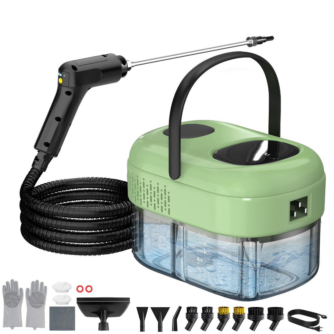 2500W Profi Dampfreiniger Handgerät (1, Grün) Grün 1, Grün 1