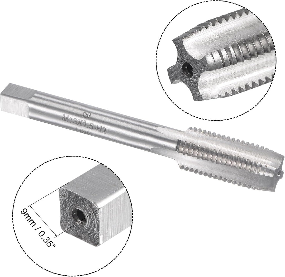 sourcing map Gewindebohrer M13 x 1,5mm Gewindebohrer mit Legierungswerkzeug M13 x 1.5mm, M13 x 1.5mm