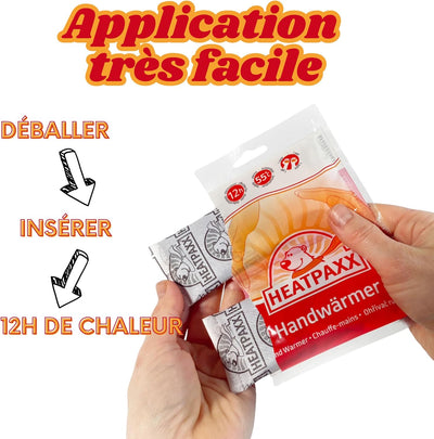 HeatPaxx Handwärmer | 5, 10, 15 oder 40 Paar | EXTRA WARM | Handliche Taschenwärmer, Wärmekissen für