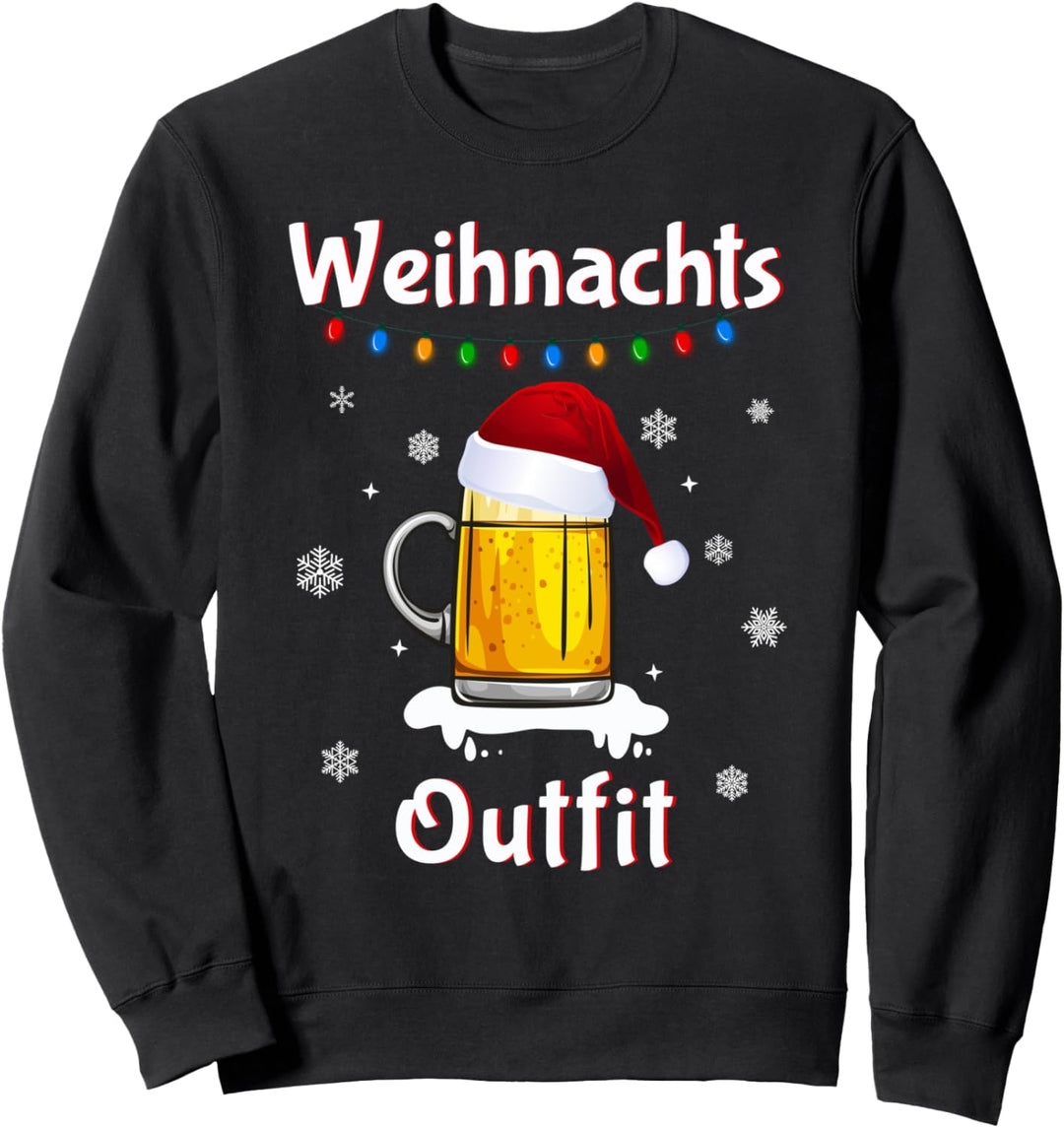 Lustiges Weihnachtsoutfit Damen Herren Weihnachten Bier Sweatshirt