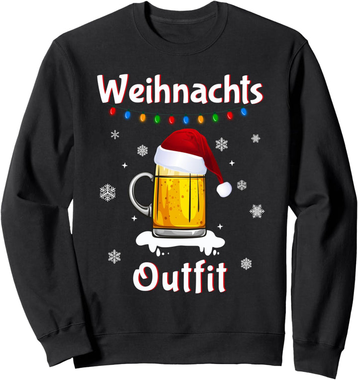 Lustiges Weihnachtsoutfit Damen Herren Weihnachten Bier Sweatshirt