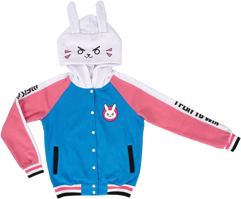 KeySmart D.Va College Jacke mit Kapuze, Grösse: L L Weiss, L Weiss