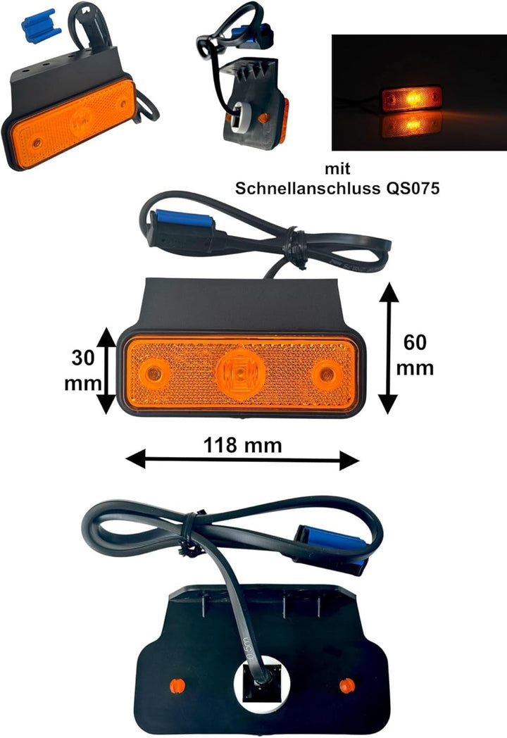 Anhängerbeleuchtung SET LED Rückleuchten Laufblinker 12V 24V 9m 13PIN Anhänger