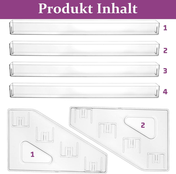 JessLab Nagellack Aufbewahrung, 4-Stufige Klarer Acryl Nagellack Halter Åtherische Öle Kosmetik Vitr