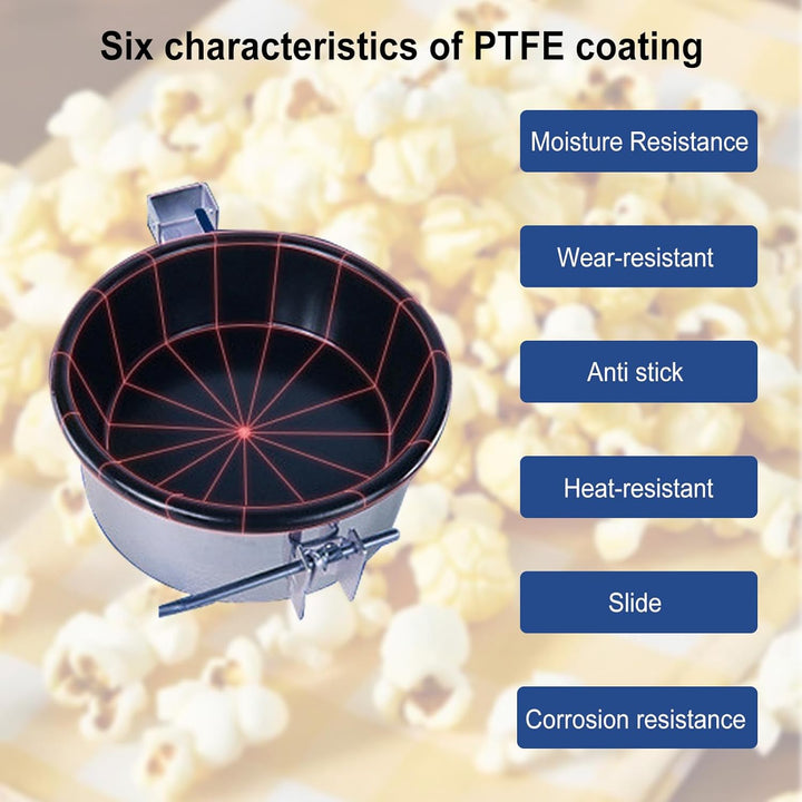 Popcorn Topf Ersatz für Heissluft Popcornmaschine, 230g Antihaft-Popcorntopf mit Ringheizelement, Le