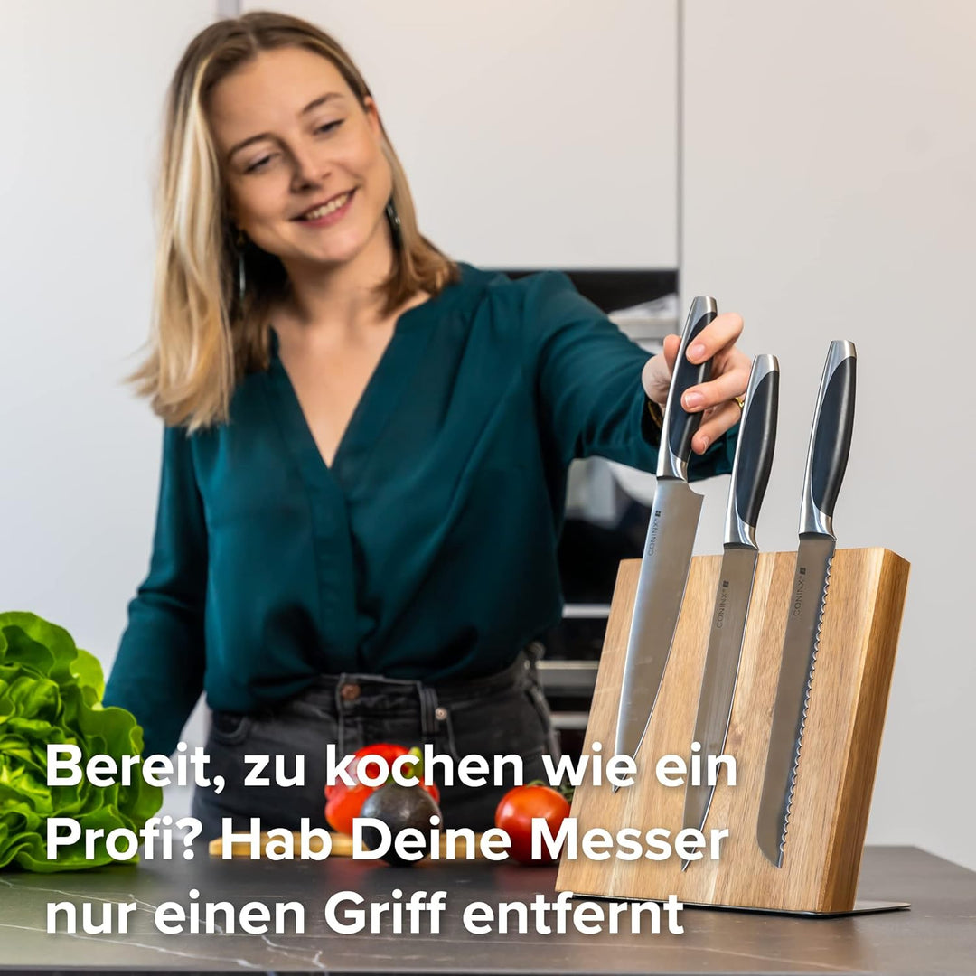 Coninx Magnet Messerblock ohne Messer 22x23CM | Magnetischer Messerblock unbestückt zur sicheren, sa
