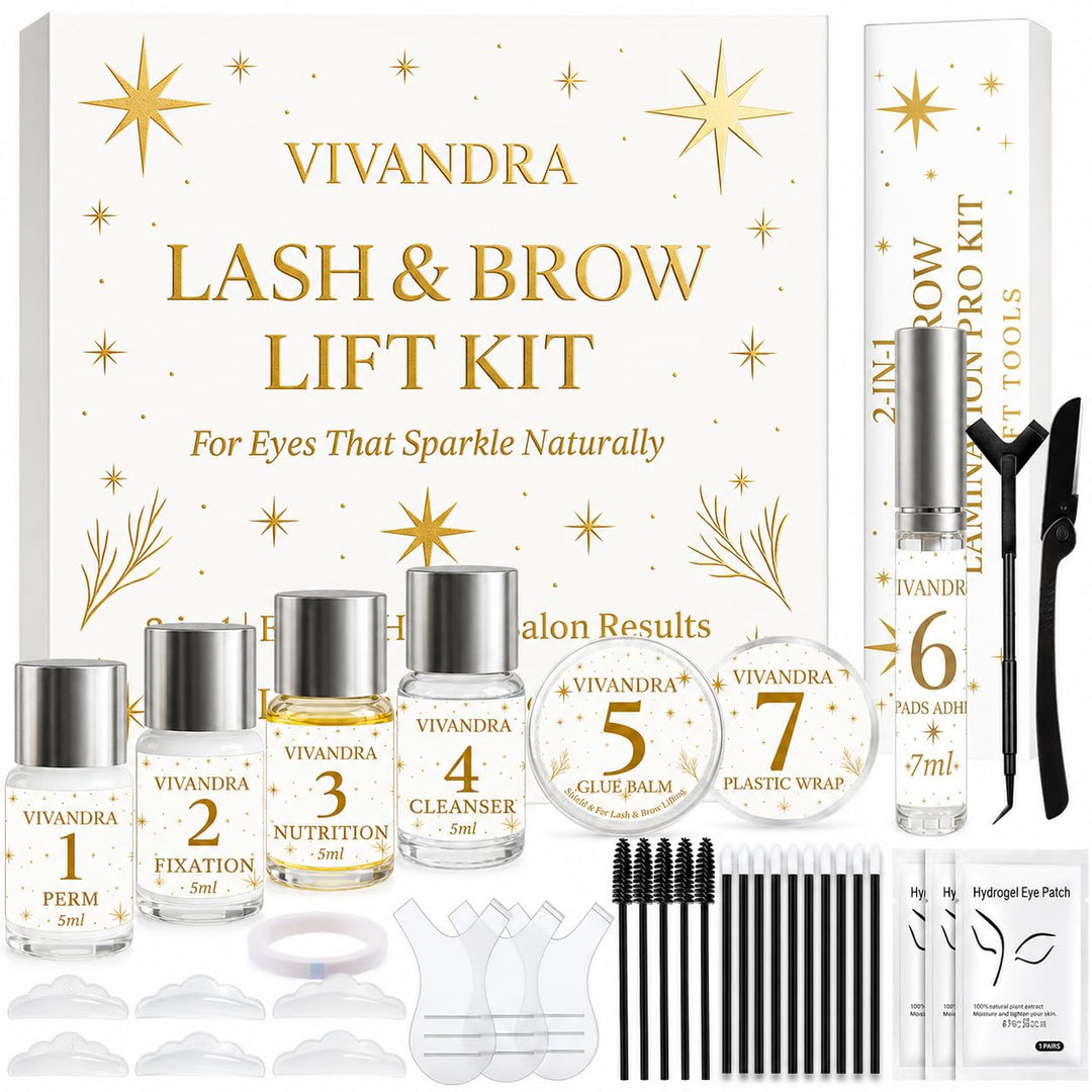2-in-1 Wimpernlifting & Augenbrauenlifting Set, Brow Lamination Kit für Natürlich Vollere Augenbraue