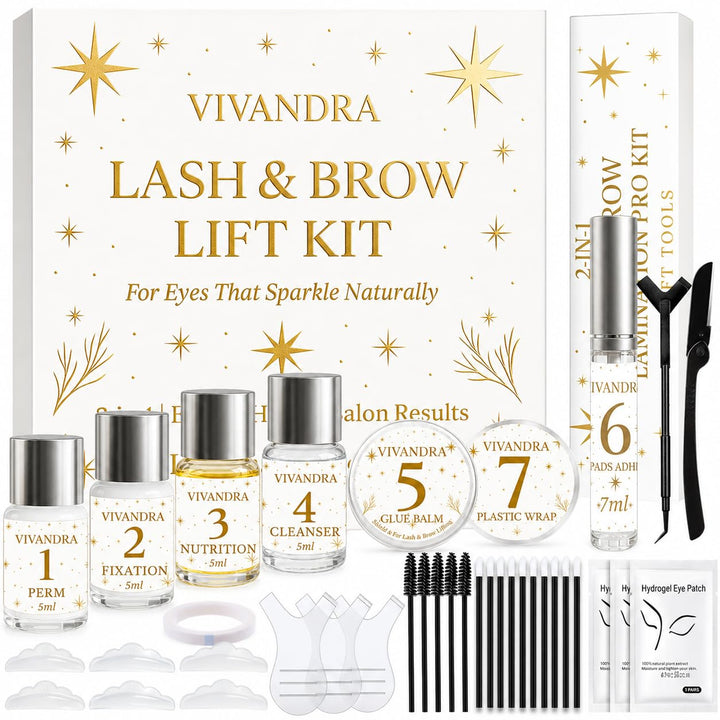 2-in-1 Wimpernlifting & Augenbrauenlifting Set, Brow Lamination Kit für Natürlich Vollere Augenbraue