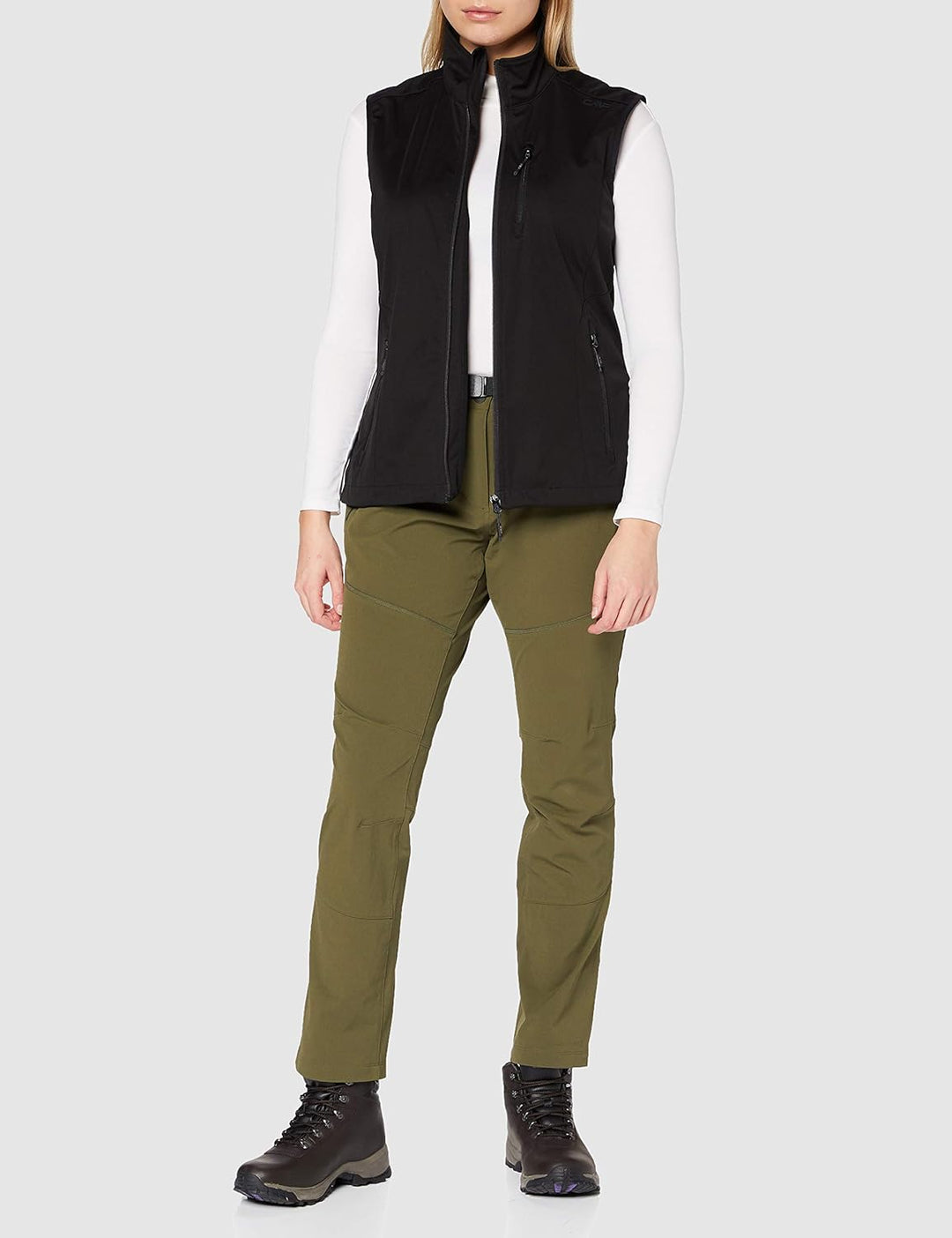 CMP Damen Light Softshell Weste Outdoorweste XXS Schwarz, XXS Schwarz