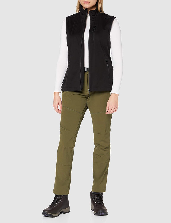 CMP Damen Light Softshell Weste Outdoorweste XXS Schwarz, XXS Schwarz