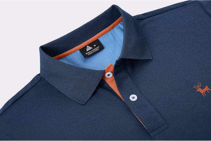 JACKETOWN Polo Shirts Herren Kurzarm Golf Poloshirt Schnelltrocknend Casual Sport Shirt Outdoor Atmu