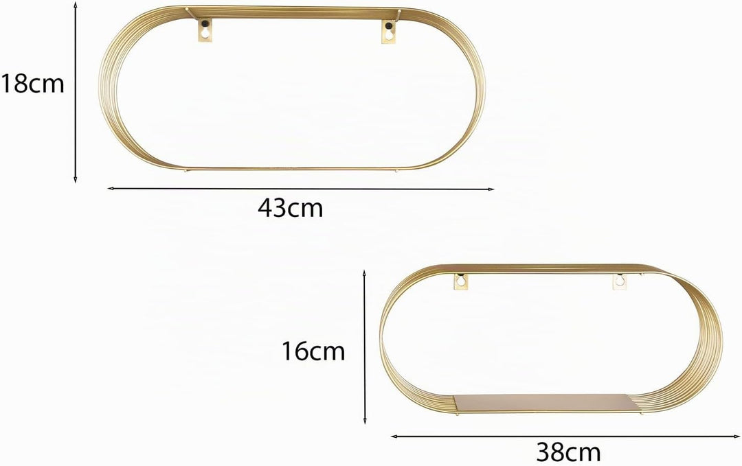 Mirrors &amp; More 2er Regalset Joyce 82370179 Metall Schwarz