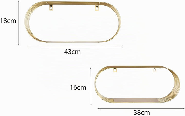 Mirrors &amp; More 2er Regalset Joyce 82370179 Metall Schwarz