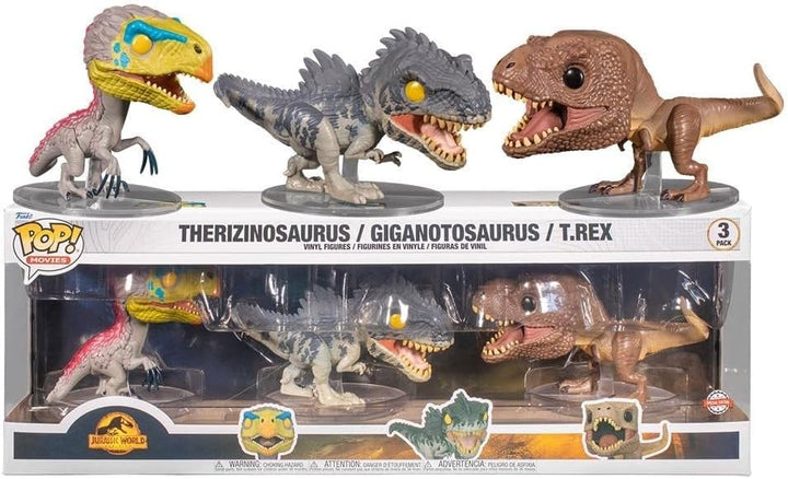 Funko Pop! Jurassic World Dominion: Dinosaur 3-Pack Exclusive Vinyl Figures
