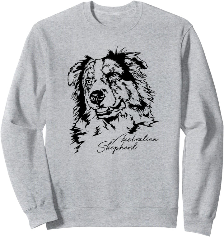 Australian Shepherd Aussie Hund Hundeportrait Wilsigns Sweatshirt