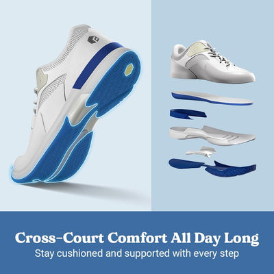 FitVille Extra Weit Tennisschuhe Herren Breit Hallenturnschuh Atmungsaktiv Training Schuhe für Tenni