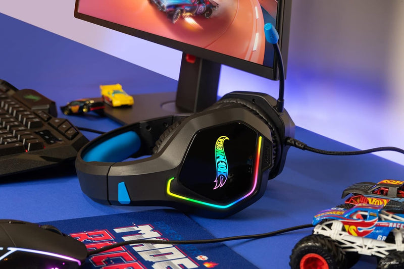 KROM Gaming headset Hot Wheels Kanyon - headset einstellbares Mikrofon, 7.1 Sound, LED RGB, Verstell