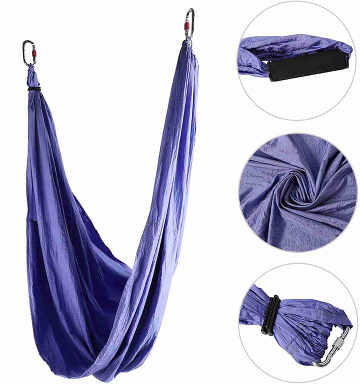 Aerial Yoga Hängematte mit, 6 Griffen Yogatuch für Studio Zuhause Hammock Swing Set für Inversionsüb