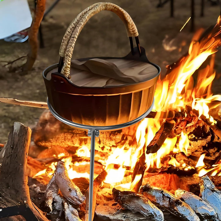 Lagerfeuerstativ zum Kochen – Lagerfeuer Kochausrüstung Dreibein-Lagerfeuerständer für den Aussenber
