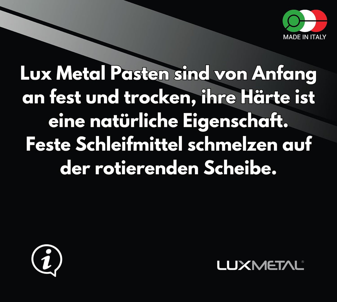 Lux Metal 3 Polierpaste 350 g (FL-C-J) Ultrafein Fein Mittel Schleifpaste Für spiegelnden Glanz Auf