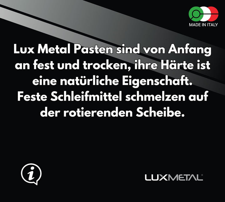 Lux Metal 3 Polierpaste 350 g (FL-C-J) Ultrafein Fein Mittel Schleifpaste Für spiegelnden Glanz Auf