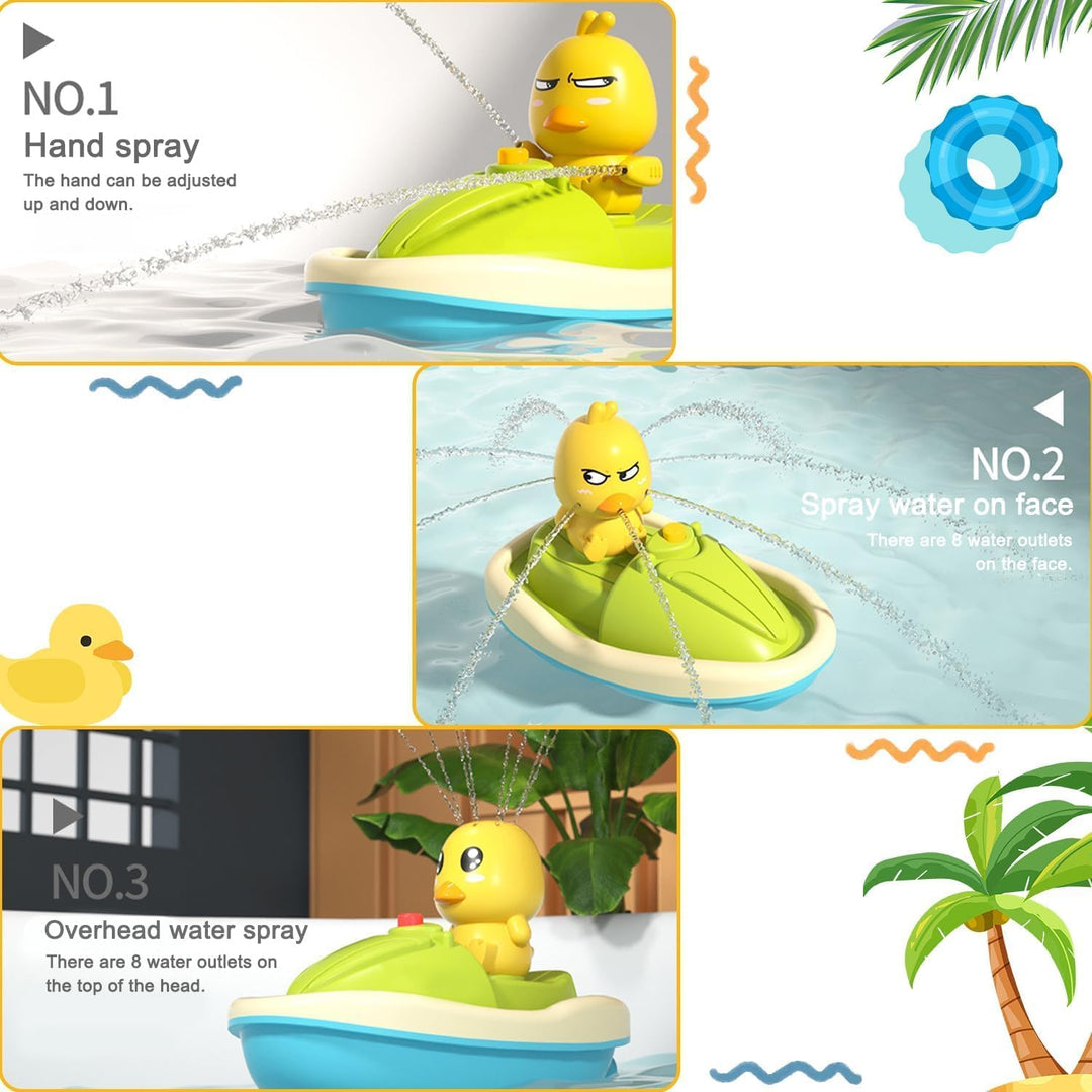 Badewannenspielzeug, Ente Elektrisches Baby Badespielzeug mit Duschkopf, Wasserspielzeug Kinder, Bab