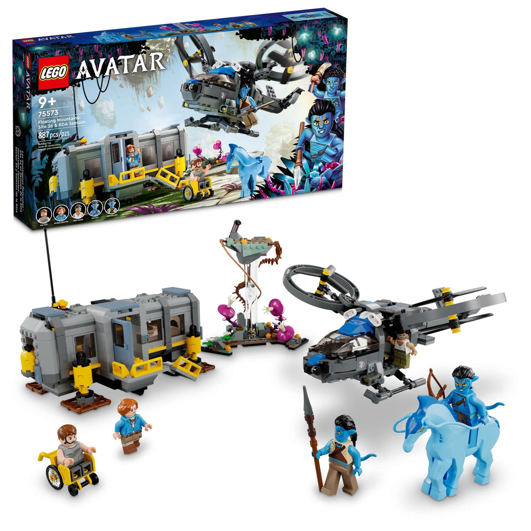 Lego 75573 Avatar Schwebende Berge: Site 26 und RDA Samson, baubares Helikopter-Spielzeug für Kinder