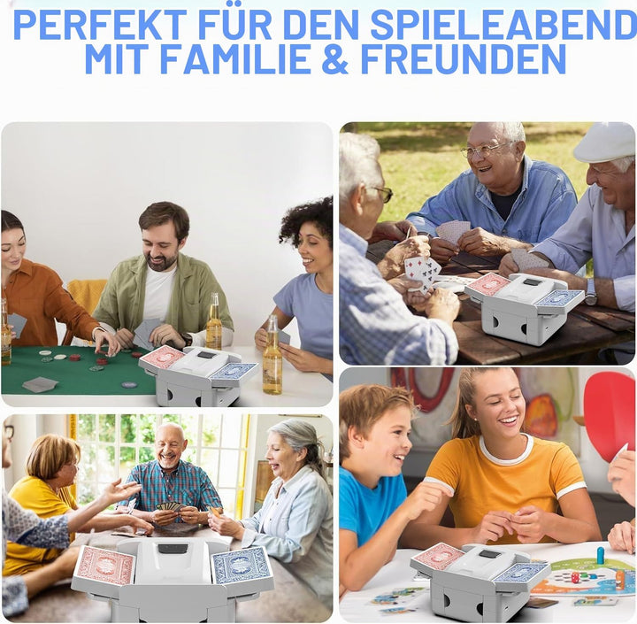 Kartenmischmaschine, Automatischer Kartenmischer für 1–2 Decks, Wiederaufladbarer Kartenmischer mit