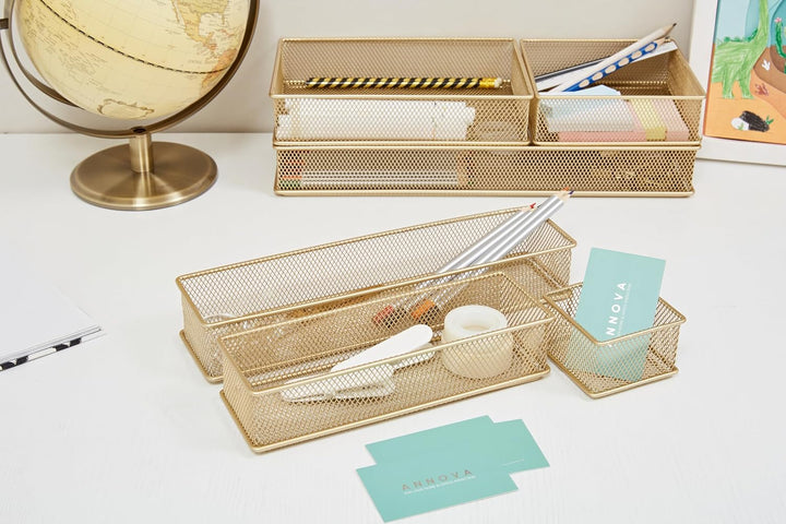 Annova Netz-Schubladenschrank und Regal, Organizer, Aufbewahrungskorb, für Schule, Büro, Zubehör, 2
