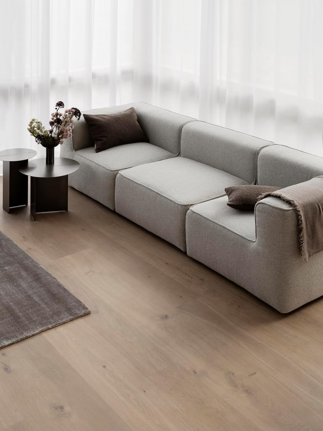 blomus Vase MIYABI | Blumenvase aus Steingut Schwarz | Dekovase Farbe Black | Grösse L | Ø17 x 21H c